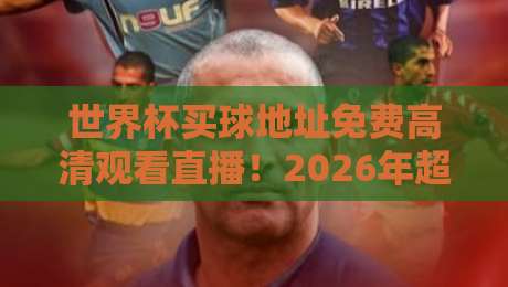 世界杯买球地址免费高清观看直播!2026年超全攻略(附避坑指南)