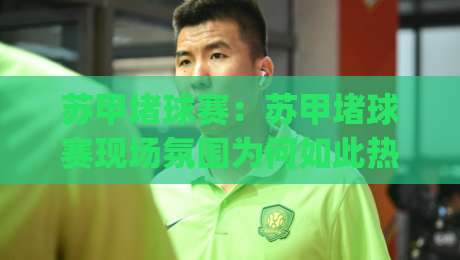 苏甲堵球赛：苏甲堵球赛现场氛围为何如此热烈？(苏甲堵球赛)观赛体验与社区文化观察-今日最新外围博球网JRS大小球预测免安装走势频道
